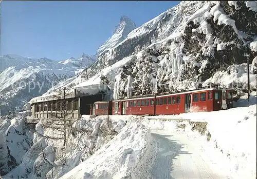 Eisenbahn Brig Visp Zermatt Bahn Matterhorn  Kat. Eisenbahn