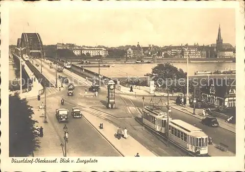 Strassenbahn Duesseldorf Oberkassel Luegplatz Kat. Strassenbahn