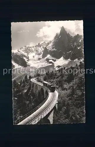 Zahnradbahn Chemin de fer Montenvers Aiguille du Dru Chamonix Mont Blanc  Kat. Bergbahn