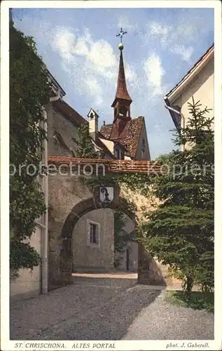 Foto Gaberell J. Nr. 7469 St. Chrischona Altes Portal Kat. Fotografie