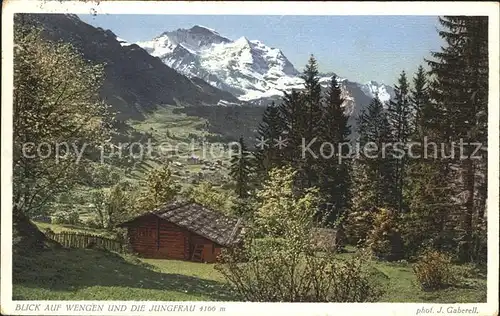 Foto Gaberell J. Nr. 2748 Wengen Jungfrau Kat. Fotografie