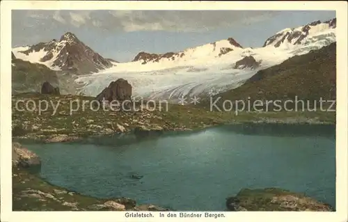 Gletscher Grialetsch Buendner Bergen  Kat. Berge