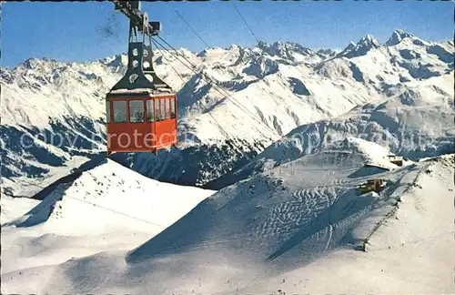 Seilbahn Weissfluhgipfel Davos Parsenn Silvrettagruppe Kat. Bahnen