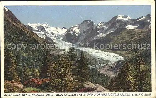 Foto Gaberell J. Nr. 5998 Bellavista Bernina Morteratsch Morteratschgletscher  Kat. Fotografie