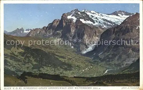 Foto Gaberell J. Nr. 6088 Grindelwald Wetterhorn Kat. Fotografie