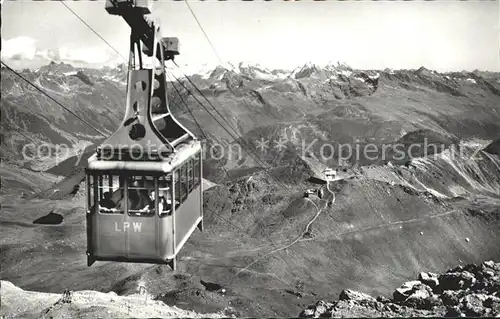 Seilbahn Weissfluhgipfel Weissfluhjoch Silvrettagruppe Kat. Bahnen