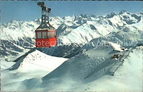 Seilbahn Weissfluhgipfel Davos Parsenn Weissfluhjoch Kat. Bahnen