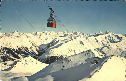 Seilbahn Weissfluhjoch Davos Parsenn Silvrettagruppe Kat. Bahnen