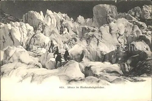 Gletscher Morteratschgletscher Seracs Bergsteigen  Kat. Berge