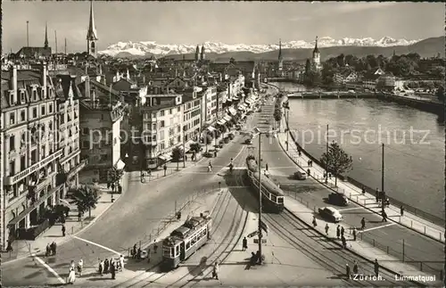 Strassenbahn Zuerich Limmatquai Kat. Strassenbahn