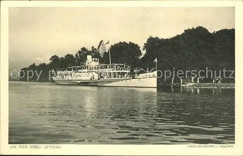Dampfer Seitenrad Insel Ufenau Kat. Schiffe
