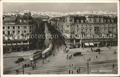 Strassenbahn Zuerich Bahnhofstrasse  Kat. Strassenbahn