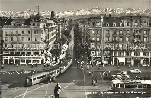 Strassenbahn Zuerich Bahnhofstrasse Glarneralpen Kat. Strassenbahn