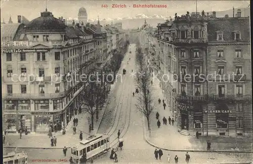 Strassenbahn Zuerich Bahnhofstrasse  Kat. Strassenbahn