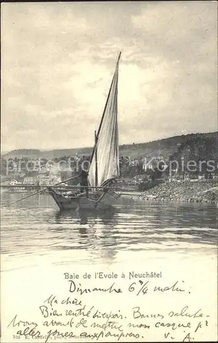 Segelboote Baie de l Evole Neuchatel  Kat. Schiffe