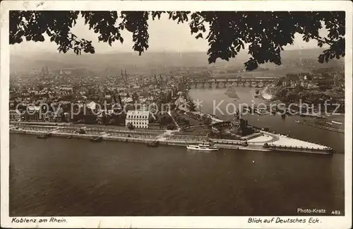 Foto Kratz Nr. 483 Koblenz am Rhein Deutsches Eck  Kat. Fotografie
