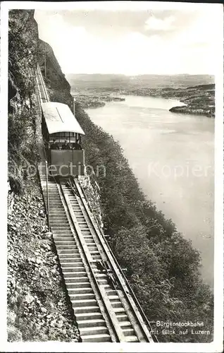 Zahnradbahn Buergenstockbahn Luzern  Kat. Bergbahn