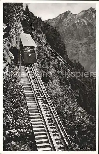 Zahnradbahn Buergenstockbahn  Kat. Bergbahn