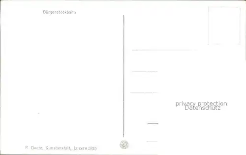 Zahnradbahn Buergenstockbahn Kat. Bergbahn