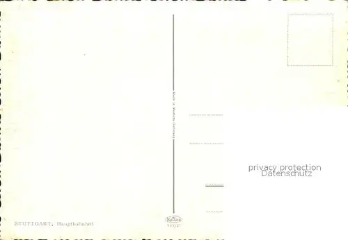 Strassenbahn Stuttgart Hauptbahnhof  Kat. Strassenbahn