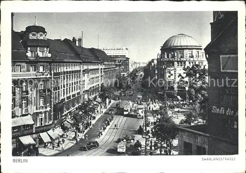 Strassenbahn Berlin Saarlandstrasse  Kat. Strassenbahn