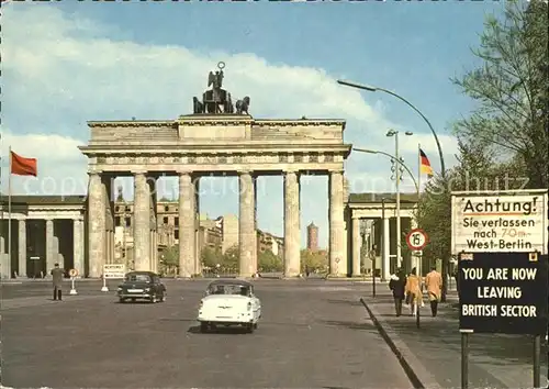 Brandenburgertor Berlin Grenzuebergang  Kat. Gebude und Architektur