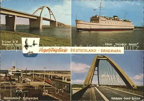 Faehre Theodor Heuss Fehmarn Sund Bruecke Faehrbahnhof Puttgarden Kat. Schiffe