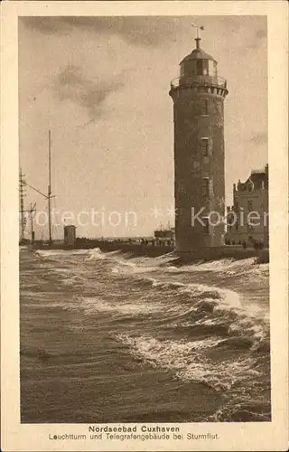 Leuchtturm Lighthouse Telegrafengebaeude Cuxhaven Kat. Gebaeude