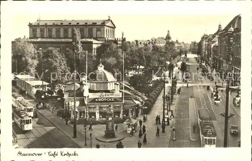 Strassenbahn Hannover Cafe Kroepcke  Kat. Strassenbahn