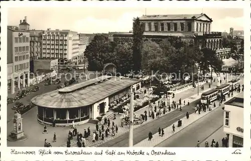 Strassenbahn Hannover Cafe Kroepcke Opernhaus Kat. Strassenbahn