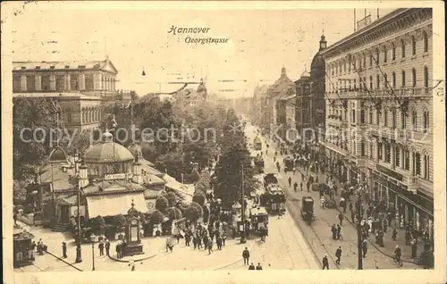 Strassenbahn Hannover Georgstrasse  Kat. Strassenbahn