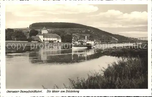 Dampfer Seitenrad Weser Brueckeberg  Kat. Schiffe