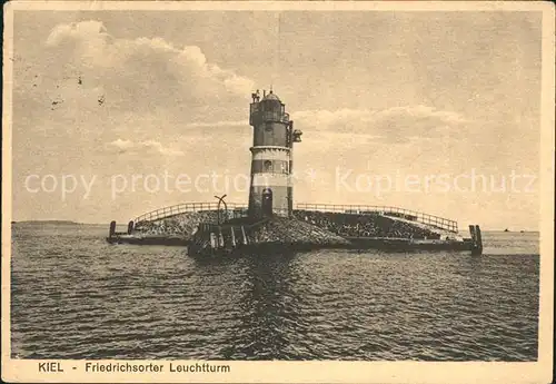 Leuchtturm Lighthouse Friedrichsorter Kiel Kat. Gebaeude