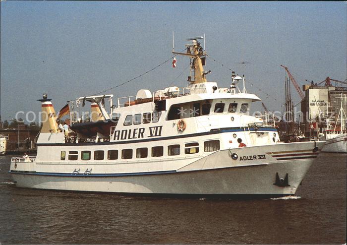 Motorschiffe Ms Adler Vii Buesum Kat Schiffe Nr Dk79108 Oldthing Ansichtskarten Verkehr Schiffe