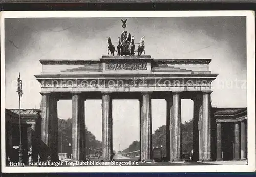 Brandenburgertor Berlin Durchblick Siegessaeule Kat. Gebude und Architektur