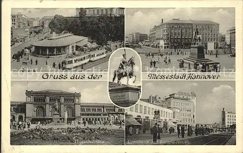 Strassenbahn Hannover Contiblock Europa Haus Hauptbahnhof Kat. Strassenbahn