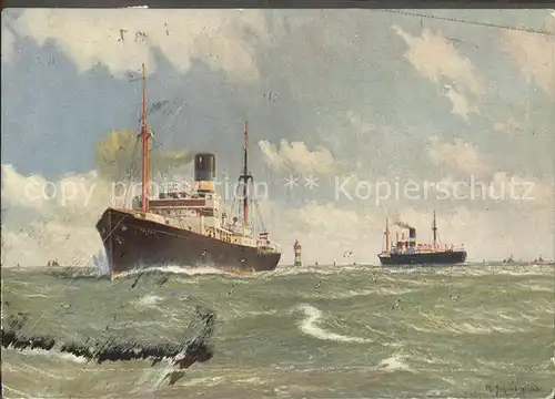 Dampfer Oceanliner Triton Kuenstlerkarte  Kat. Schiffe