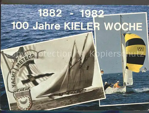 Segelschiffe Yacht Meteor Segelboot 100 Jahre Kieler Woche  Kat. Schiffe