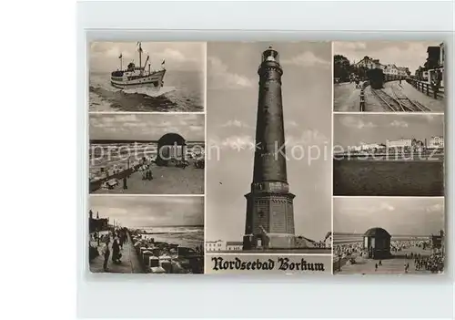 Leuchtturm Lighthouse Borkum Motorschiff Westfalen Promenade Kat. Gebaeude