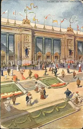 Exposition Universelle Bruxelles 1910 Facade des Sections Etrangeres Kat. Expositions