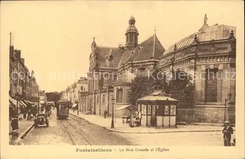 Strassenbahn Fontainebleau Rue Grande Eglise  Kat. Strassenbahn
