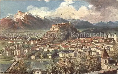 Verlag Tucks Oilette Nr. 625 B Salzburg vom Kapuzinerberg  Kat. Verlage