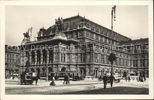 Opergebaeude Wien I. Staatsoper Strassenbahn Kat. Gebaeude