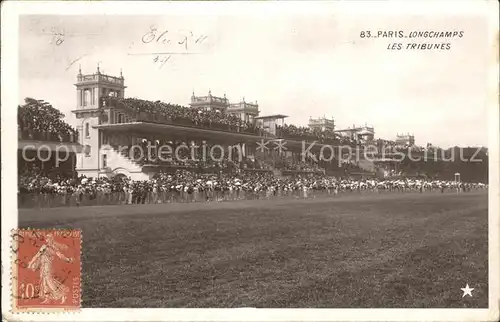 Pferdesport Pferderennen Reitsport Paris Longchamps Tribunes Kat. Sport