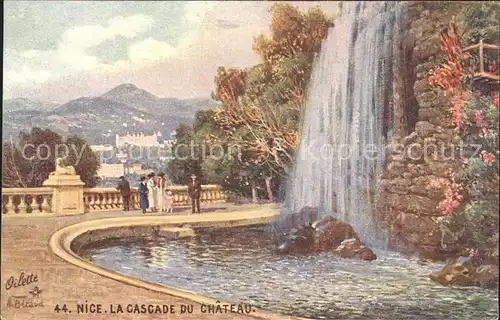 Verlag Tucks Oilette Nr. 44 Nice Cascade du Chateau N. Beraud  Kat. Verlage