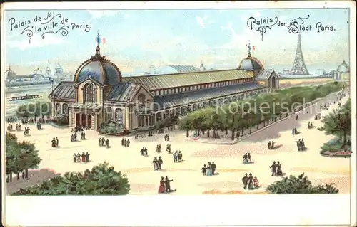 Exposition Universelle Paris 1900 Palais de la ville de Paris Litho Kat. Expositions