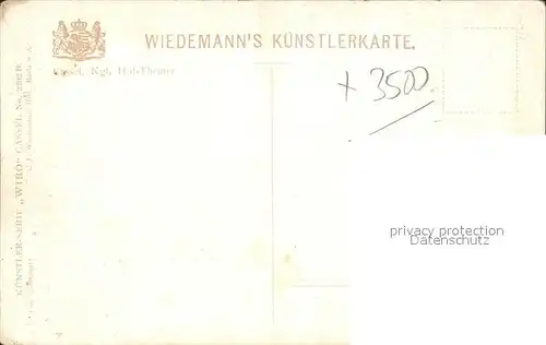 Verlag Wiedemann WIRO Nr. 2202 B Kassel Koenigliches Hoftheater  Kat. Verlage