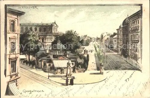 Schmohl P. P. Schmuh Georgstrasse Hannover  Kat. Kuenstlerlitho