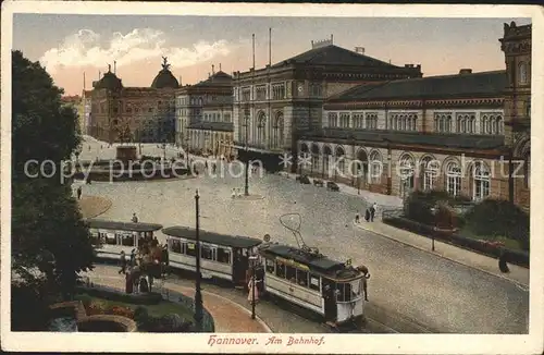 Strassenbahn Hannover Bahnhof  Kat. Strassenbahn