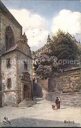 Verlag WIRO Wiedemann Nr. 2214 A Marburg Lutherische Kirche  Kat. Verlage